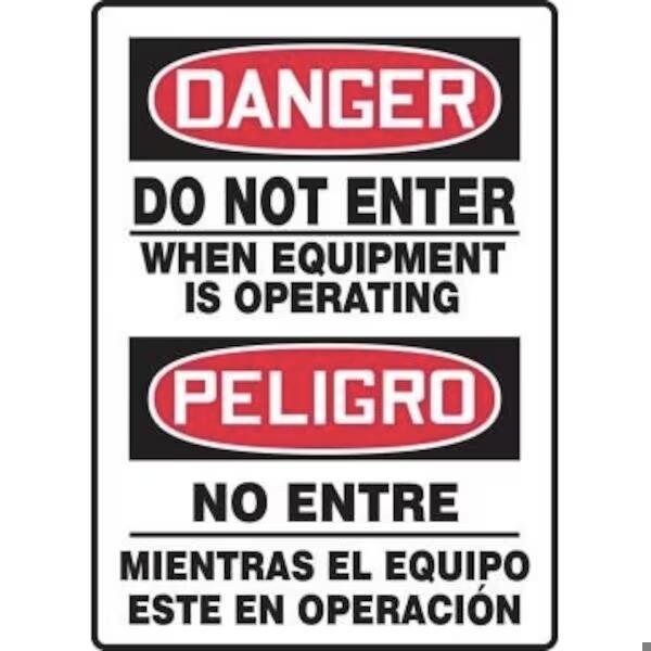 Accuform BILINGUAL OSHA DANGER SAFETY SIGN DO SBMADM114VS - main